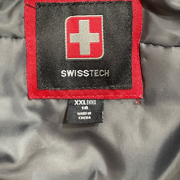 Swiss Tech Jacket Boys XXL/18 Black and Gray Hooded - Picture 5 of 7